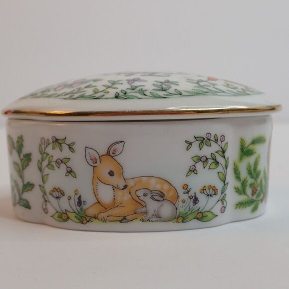 Franklin Porcelain Music Box Romantic Love Songs 1984 Lot of 2 - Picture 3 of 16